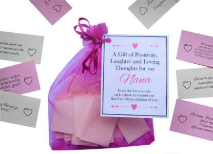 Handmade Grandma Gift Quotes of Positivity, Laughter and Loving Thoughts. 31 Inspirational Messages for a Month. Nonna, Nan, Gran gifts : inspirational quotes,positive quotes,positivity,mindfulness,mindfulness gift,Stocking filler,Nonna gifts,Nan gifts,gr
