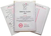 Hen Night Celebrity Couples Quiz Game including 20 Game Cards - plus answer sheet