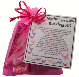 Mother-in-Law Survival Kit Gift  - Great present for Wedding, Birthday, Christmas or just because...