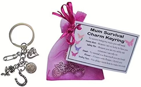 Mum Survival Charm Keyring - Handmade Mum Gift for Mum