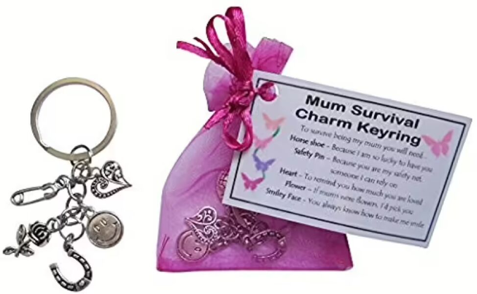Mum Survival Charm Keyring - Handmade Mum Gift for Mum