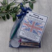 MILITARY / NAVY / ARMY / RAF Novelty Survival Kit Gift  - NAVY