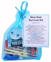 New Dad Survival Kit Gift  - Small Novelty Good luck gift/keepsake for dad to be parent