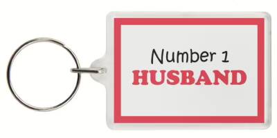 Funny Keyring - Number 1 HUSBAND