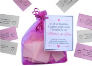 Handmade Mother in Law Gift Quotes of Positivity, Laughter and Loving Thoughts. 31 inspirational quotes for each day of the month. Letterbox friendly.