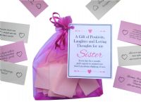 Handmade Sister Gift Quotes of Positivity, Laughter and Loving Thoughts. 31 inspirational quotes for each day of the month. Letterbox friendly.