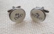Silver Effect My DAD, My HERO cufflinks