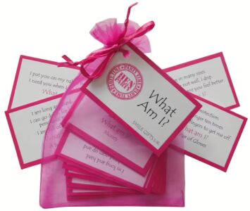 What Am I? Hen Night Game-Riddle based game cards filled with innuendo