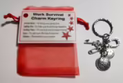 WORK Survival Charm Work Survival Charm Keyring - Work Secret Santa gift, secret santa gifts, work colleague gifts, gift for secret santa, new job gifts